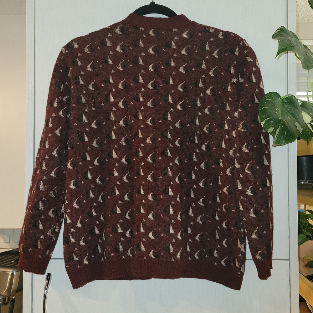 Vintage Wool Sailboat Cardigan - Picture 6 of 8